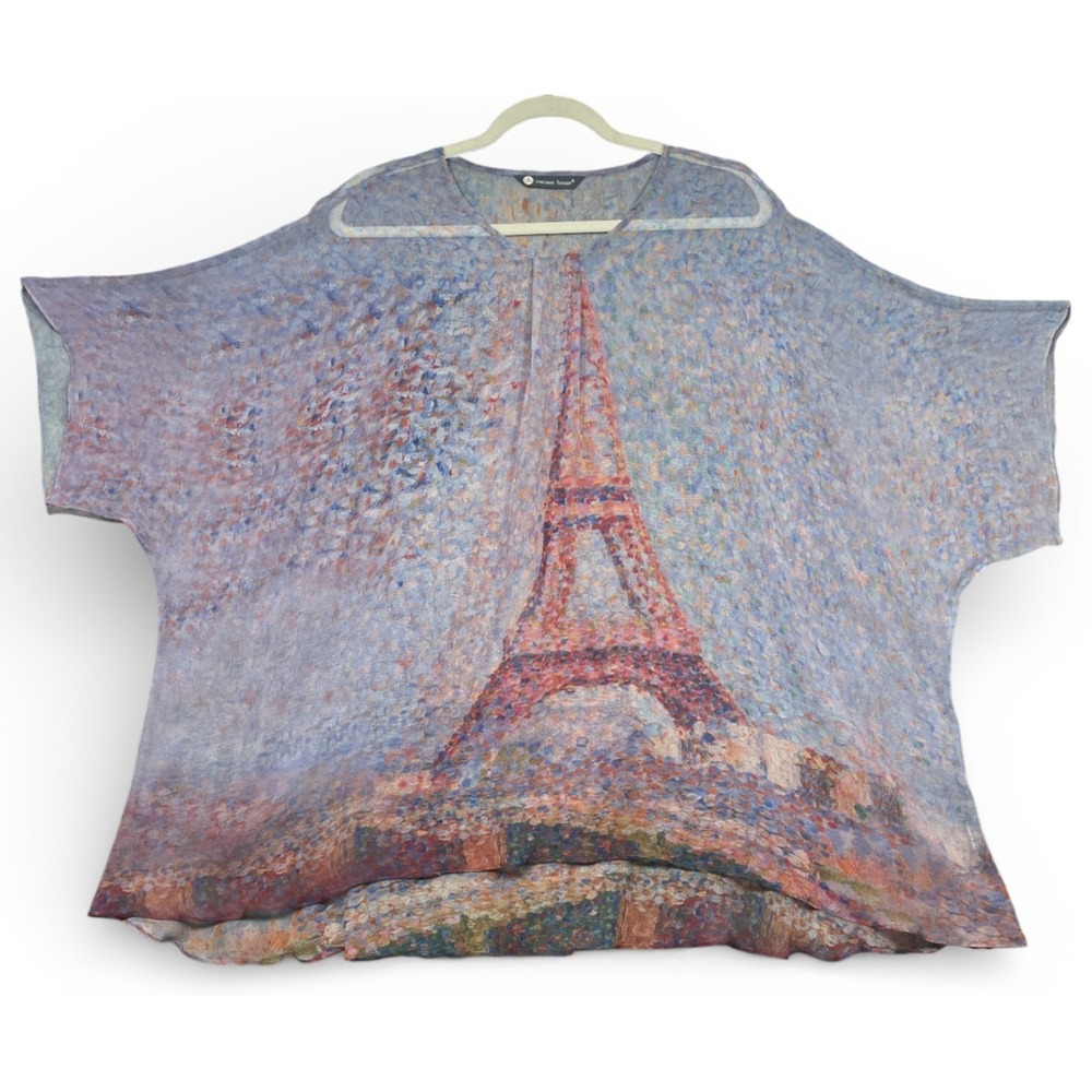 Cocoon House Eiffel Tower Silk Top One Size